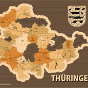  Bundesland 'Thüringen' (Ansicht als Vektorgrafik)