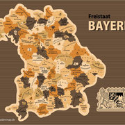Bundesland 'Bayern' (Ansicht als Vektorgrafik)