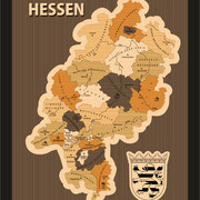 Bundesland 'Hessen' (Ansicht als Vektorgrafik)