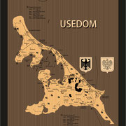Insel Usedom (Ansicht als Vektorgrafik)