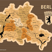 Bundeshauptstadt 'Berlin' (Ansicht als Vektorgrafik)