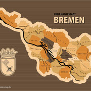 Bundesland 'Bremen' (Ansicht als Vektorgrafik)