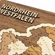 Bundesland 'Nordrhein-Westfalen' (Detail-Ansicht zur besseren Erkennbarkeit ohne Rahmen)