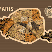Französische Hauptstadt Paris (Ansicht als Vektorgrafik)