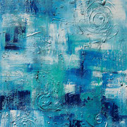 Wandbild "Just Blue" - 80x100x3,5 cm 