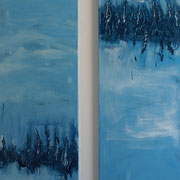 Wandbild "Up And Down" - 2x 40x120x2 cm - verkauft 