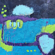 Wandbild "Violet" - 60x60x4,5 cm 