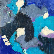 Wandbild "Powerful Blue" - 70x90x4,5 cm 
