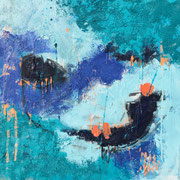Wandbild "A Touch Of Orange" - 60x60x4,5 cm   (gerahmt mit Schattenfuge) verkauft