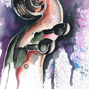 Cello Schnecke, Aquarell, 1017, 29x20 cm | Manuela Sold | Foto: Manuela Sold