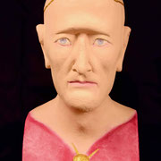 "Simon Zelotes mit Farbe", 2023, Keramik, Tempera, H 44cm_Foto: Friedlinge Hüther 