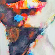  "LIPPEN", Acryl auf Leinwand, 100 x 50 cm, Foto: Angelika Reiter