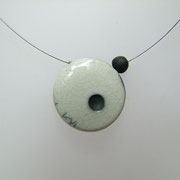 Collier raku blanc