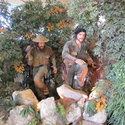 Nachgestellte Szene von Che Guevara und Fidel Castro im Museo de la Revolution in Havanna.