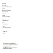 Katalog "Rolf Werstler", Impressum