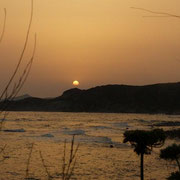 Sonnenuntergang am Stellplatz S'Abba Druche