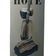 "Hoye". Vieil outil sur bois. Collection privée.