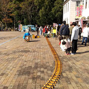 小春日のクリスマスマーケットを楽しむ家族連れが多かったです。　　・小春日を楽しんでゐる家族連れ(和良)