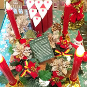 手作りのドイツのクリスマス飾りが人気を呼んでいました。　　　　・手作りの並ぶドイツのクリスマス(和良)　　