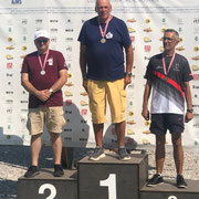 Kategorie Männliche Senioren (KO-Bewerb): 1. Karl Lakos (GUMP), 2. Kurt Leander (HIO), 3. Wolfgang Buxbaum (GUMP)