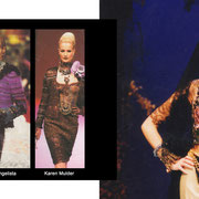 Michèle Jarry des Loges, leadings models Carla Bruni, Linda Evangelista, Karen Mulder. / For Christian Lacroix's fashion shows