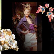 Michèle Jarry des Loges for  Louis Féraud's,Christian Lacroix's Nina Ricci's fashion shows