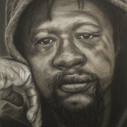 Rodney, 39 x 57, Kohle, Schwarzsteinstift & Kreide, 2016