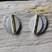 Ohrstecker aus Silber mit Goldbelötung