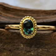 750er Gelbgoldring mit Turmalin