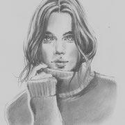 Portrait, 21 x 29,7 cm, pencils on paper