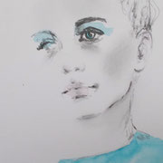 Portrait, 21 x 15 cm,  Aquatint on paper, Sold
