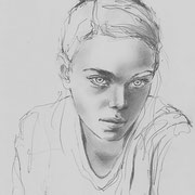 Portrait, 21 x 29,7 cm, pencils on paper