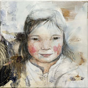 Sophie Bataille - Portrait aquarelle collage