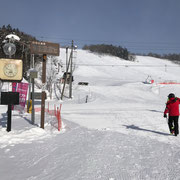名寄スキー場　：　雪質よくゲレンデも広く、滑りやすい