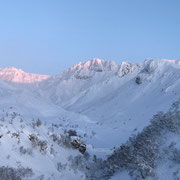 安政火口方面の夕陽