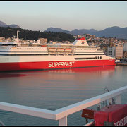 Ankunft in Patras, hier "Superfast V"