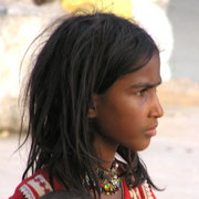 Mädchen in Benares.