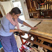 We make use of some old floorboards cut to size.
