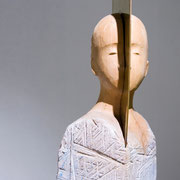 Messing im Kopf, Holz, Messing ( verkauft, Sammlung Hofgärtner)
