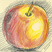 apple1, pencil, 9 x 9 cm