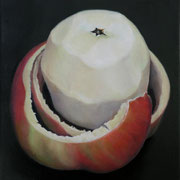 an apple a day 14, Ölfarbe auf LW,  20 x 20 cm