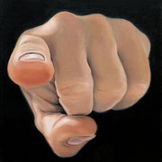 Du, Ölfarbe auf LW,  20 x 20 cm