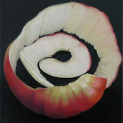 an apple a day 16, Ölfarbe auf LW,  20 x 20 cm