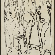 1976-09  SCHOONHEIDSKONINGINNEN 180 x 111 cm Inkt op katoen
