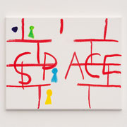 2023-24 SPACE  40 x 50 cm  Oliestick op doek