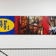 2020-06   Z.T. 80 x 320 cm   Acryl op hout, digitale print, spray paint