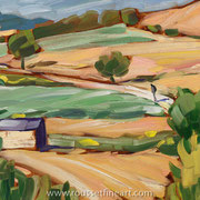 El Bierzo - oil on free canvas - huile sur toile 41 x 51 cm (16 x 20") - 2011 - improvisation