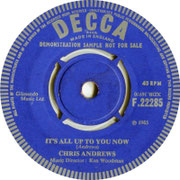 To Whom It Concerns/It's All Up To You Now Decca F 22285 1965