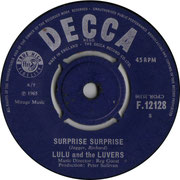 'Satisfied'/'Surprise Surprise' Decca F 12128 1965