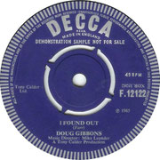I Got My Tears to Remind Me/I Found Out Decca F 12122 1965